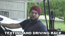 Texting And Driving Race Taxt And Drive GIF