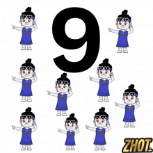a cartoon of a girl wearing a football shirt