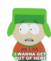 I Wanna Get Out Of Here Kyle Broflovski Sticker - I Wanna Get Out Of Here Kyle Broflovski South Park Stickers