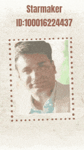 a picture of a man with a starmaker id