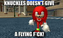 knuckles does n't give a flying f*ck