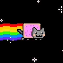 neon cat cute rainbow colorful