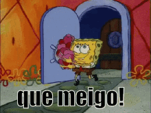 Bob Sponja / Que Meigo / Fofura / Que Amor / Fofinho / Meiguice GIF - Sponge Bob How Cute Cute GIFs