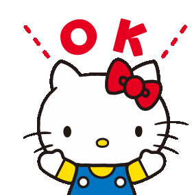 Hello Kitty Ok Sticker - Hello Kitty Ok Okay Stickers