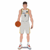 a drawing of a basketball player wearing a gonzalez jersey