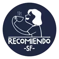 a sticker that says recomiendo -sf on it