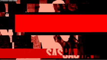 a red and white poster with the name sasha bai on it