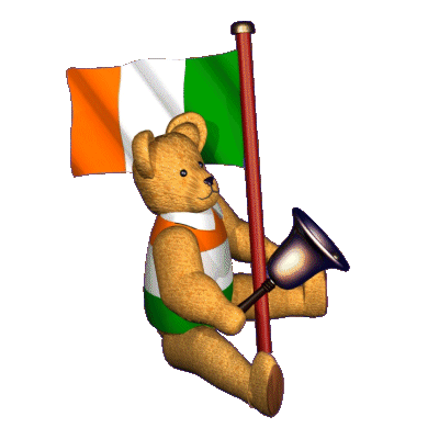 Irish Teddy Bear Irish Flag Sticker - Irish Teddy Bear Irish Flag Ireland Stickers