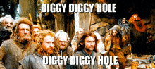Diggy Diggy Hole Dwarves GIF - Diggy Diggy Hole Dwarves The Hobbit GIFs