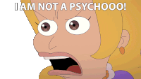 I Am Not A Psychooo Lola Sticker - I Am Not A Psychooo Lola Big Mouth Stickers