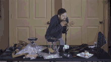 Cleaning Up The Mess Nick Zetta GIF - Cleaning Up The Mess Nick Zetta Basically Homeless GIFs