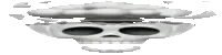 a pixel art of a skull with a cloud above it .