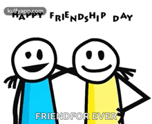 Happy Friendship Day - Sticky Figures Happy Friendshipday GIF - Happy Friendship Day - Sticky Figures Happy Friendship Day Sticky Figures GIFs