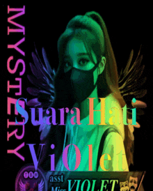 a poster for mystery suara hati violet