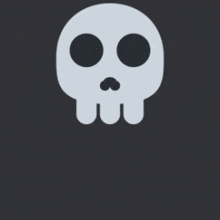 Skull Emoji Discord React GIF - Skull Emoji Discord React Skull React GIFs