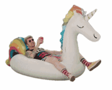 unicorn lifesaver unicorn pointing relaxing scotty sire