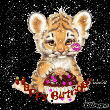 Happy Birthday Snow GIF - Happy Birthday Snow Tiger GIFs