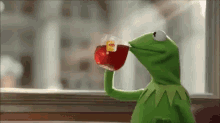 None Of My Business GIF - Kermit Tea Frog GIFs