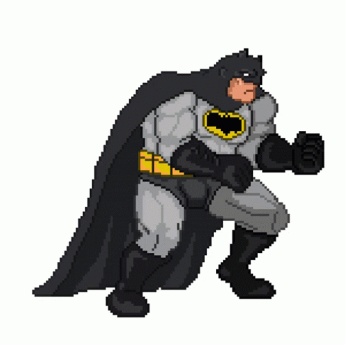 Batman Pixel Art Sticker - Batman Pixel Art Batman Jump - Discover & Share  GIFs