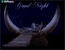 Good Night Gifkaro GIF - Good Night Gifkaro Moon GIFs