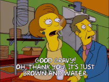 Good Gravy Brown And Water GIF - Good Gravy Brown And Water Simpsons GIFs