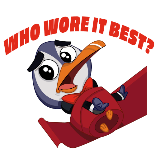 Red Carpet Penguin Sticker - Red Carpet Penguin Who Wore It Best Stickers