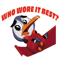 Red Carpet Penguin Sticker - Red Carpet Penguin Who Wore It Best Stickers