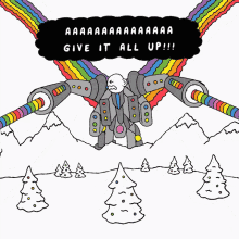 Give It Up Rainbow GIF - Give It Up Rainbow Robot GIFs