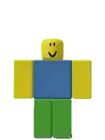a roblox character with a smile on his face and yellow arms