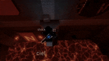 a screenshot of a video game with the word shock on the bottom right