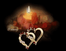 Two Hearts Love GIF - Two Hearts Love Candle GIFs