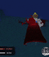 a screenshot of a video game with a red background and a skull .