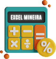 a colorful calculator with the word excel mineira on the screen