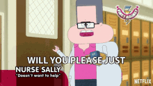 Will You Please Let Me Eat My Lunch Nurse Sally GIF - Will You Please Let Me Eat My Lunch Nurse Sally Scott Kreamer GIFs