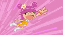 a cartoon of a man and a woman with their hands up in the air