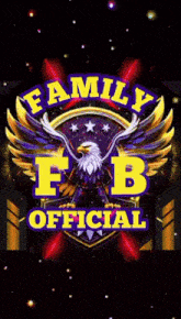 a family fb official logo with an eagle
