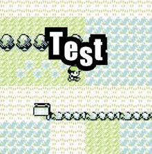 a screenshot of a video game with the word test at the bottom