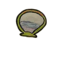 a drawing of a bowl of water and a flower with the letter x below it