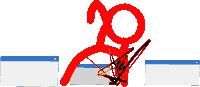 a drawing of a red stick figure with the number 29 in the background
