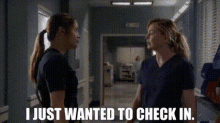 Station19 Meredith Grey GIF - Station19 Meredith Grey I Just Wanted To Check In GIFs