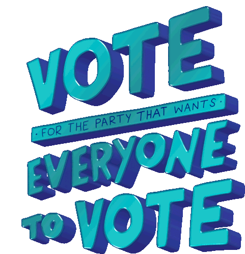 Vote For The Party Who Wants Everyone To Vote Sticker - Vote For The Party Who Wants Everyone To Vote Democrat Stickers