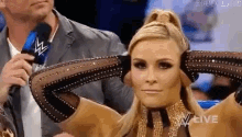 natalya covering ears cant hear you wrestling wwe