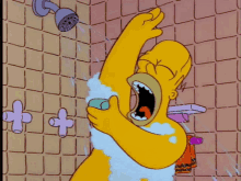 Homer Simpson The Simpsons GIF - Homer Simpson The Simpsons Shower GIFs