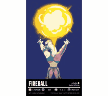 dnd fireball fire flame level evocation