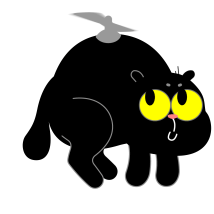 Dadafly Fan Sticker - Dadafly Fan Black Cat Stickers