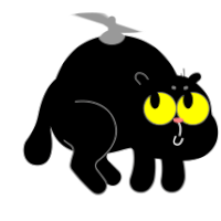 Dadafly Fan Sticker - Dadafly Fan Black Cat Stickers