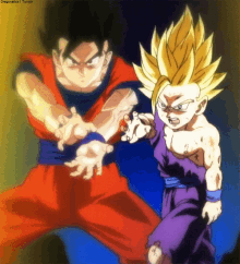 Goku Super Saiyan GIF - Goku Super Saiyan Gohan GIFs