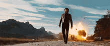 Walk Away GIF - Wolverine Explosion Walk Away GIFs