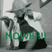 a picture of a person with the word now on the bottom