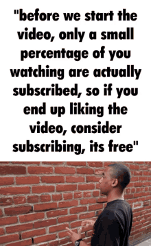 Subscribe Talking To Wall GIF